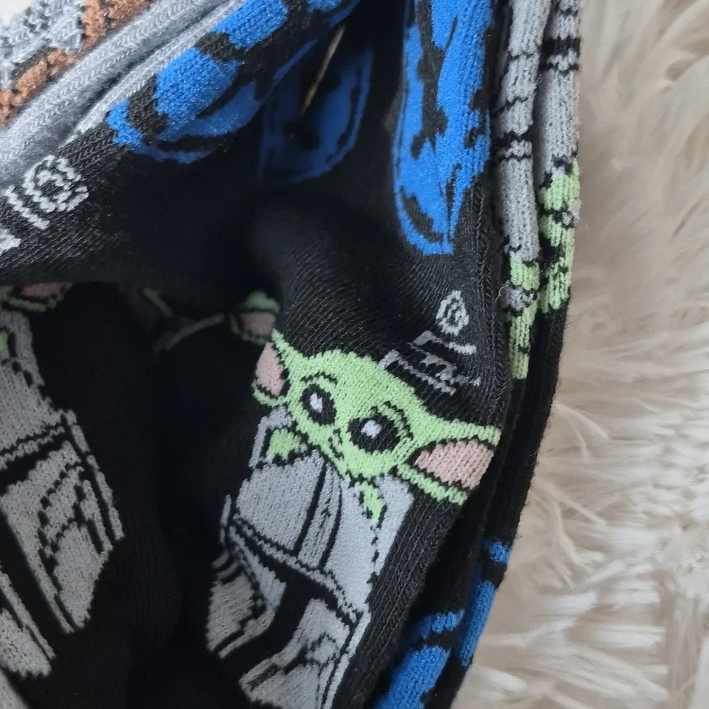 2 Pair Disney Star Wars Mandalorian Unisex Socks Sz 6-12 NEW